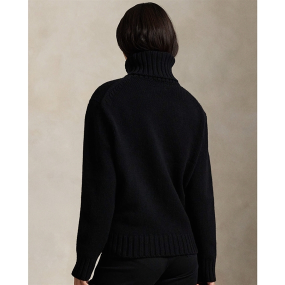 Polo Ralph Lauren Big Pony Wool Turtleneck Sweater, Polo Black 